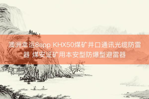 澳洲幸运8app KHX50煤矿井口通讯光缆防雷器 煤安证矿用本安型防爆型避雷器
