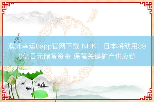 澳洲幸运8app官网下载 NHK：日本将动用390亿日元储备资金 保障关键矿产供应链