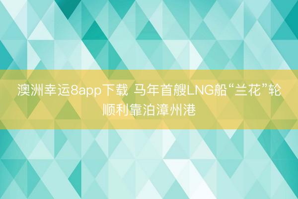澳洲幸运8app下载 马年首艘LNG船“兰花”轮顺利靠泊漳州港