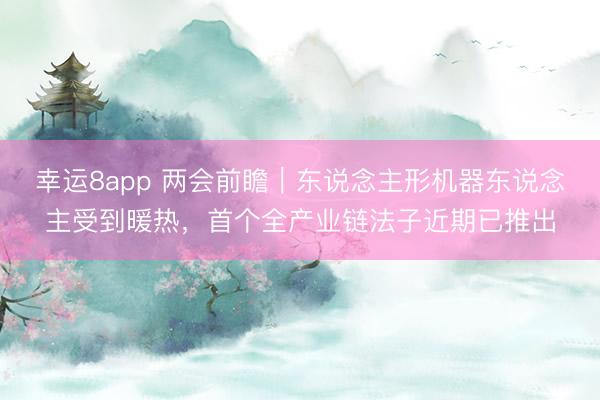 幸运8app 两会前瞻｜东说念主形机器东说念主受到暖热，首个全产业链法子近期已推出
