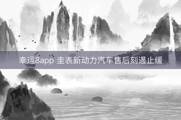 幸运8app 圭表新动力汽车售后刻遏止缓