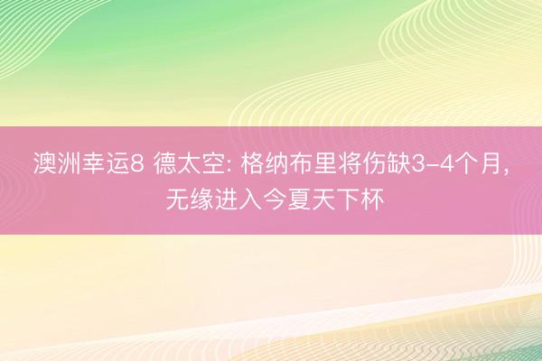 澳洲幸运8 德太空: 格纳布里将伤缺3-4个月， 无缘进入今夏天下杯
