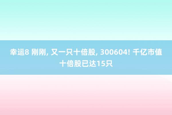 幸运8 刚刚， 又一只十倍股， 300604! 千亿市值十倍股已达15只