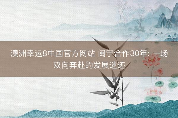 澳洲幸运8中国官方网站 闽宁合作30年: 一场双向奔赴的发展遗迹